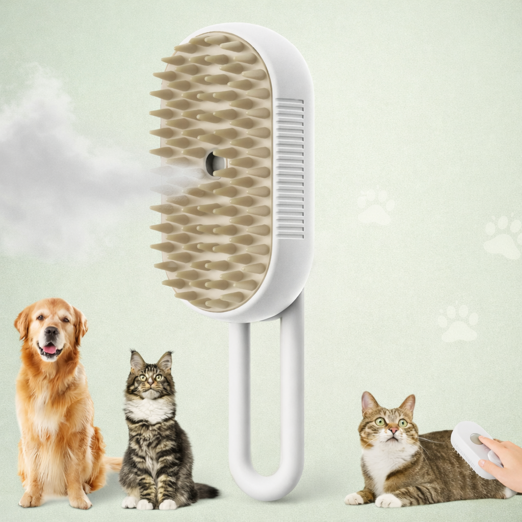 PoilClean Vapeur : La brosse vapeur anti-poils pour chat et chien