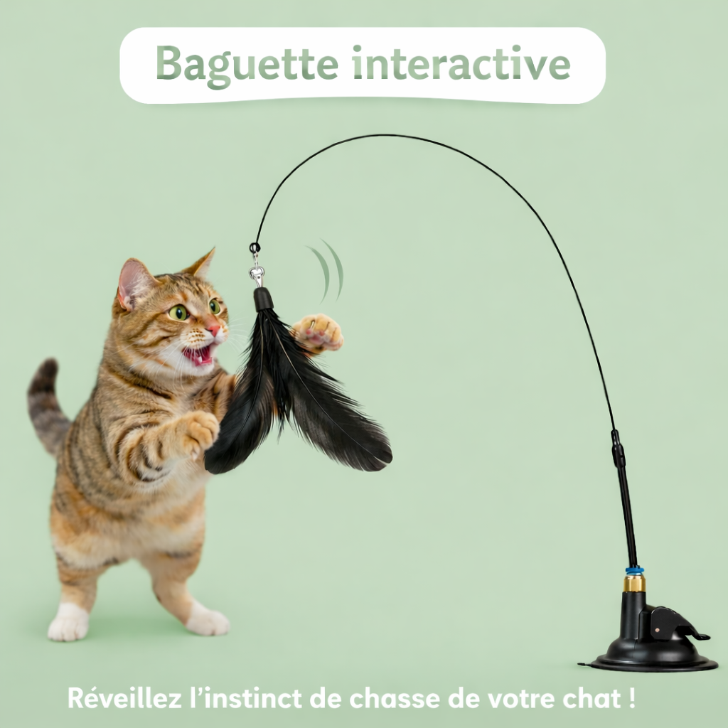 PlumeHunter™  – Baguette Interactive pour Chat